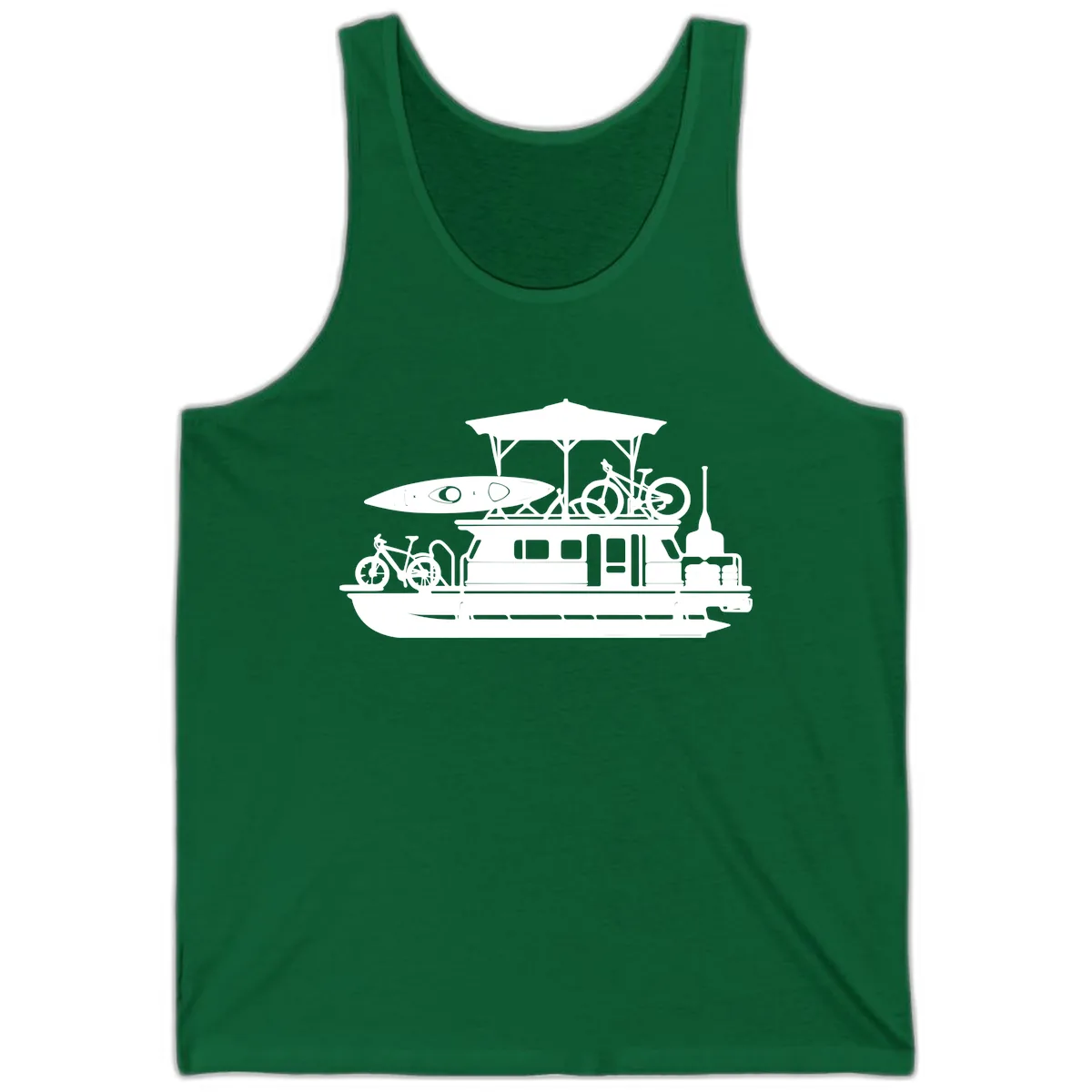Pontoon Boat Adventure Lifestyle Tank in Kelly
