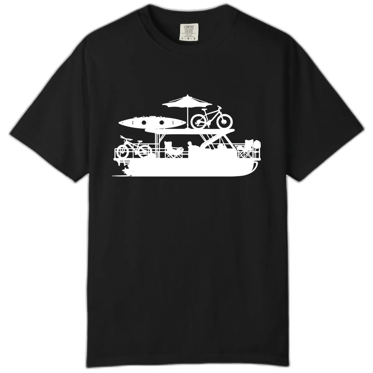 Pontoon Boat Lifestyle Design Comfort Color in Black