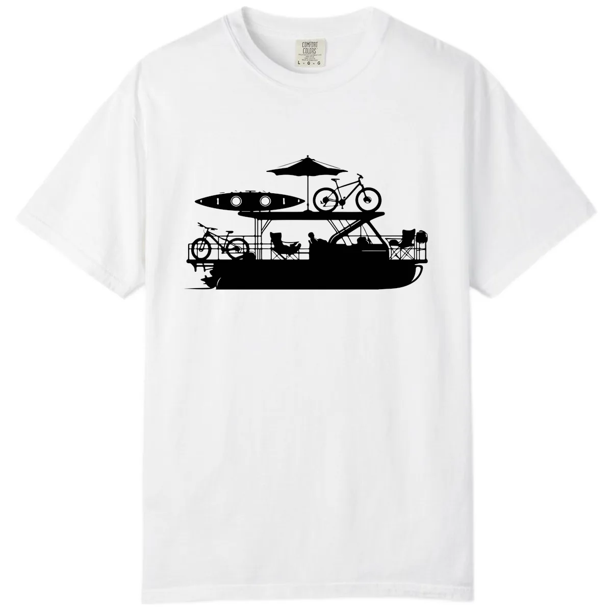 Pontoon Boat Lifestyle Design Comfort Color in White