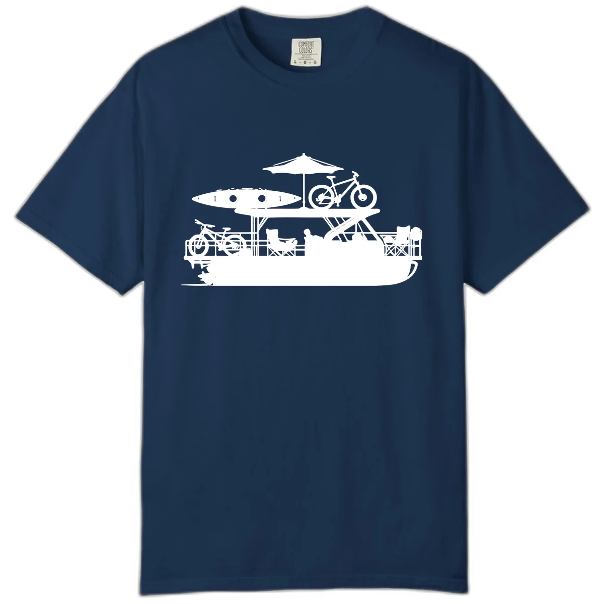 Pontoon Boat Lifestyle Design Comfort Color in Navy