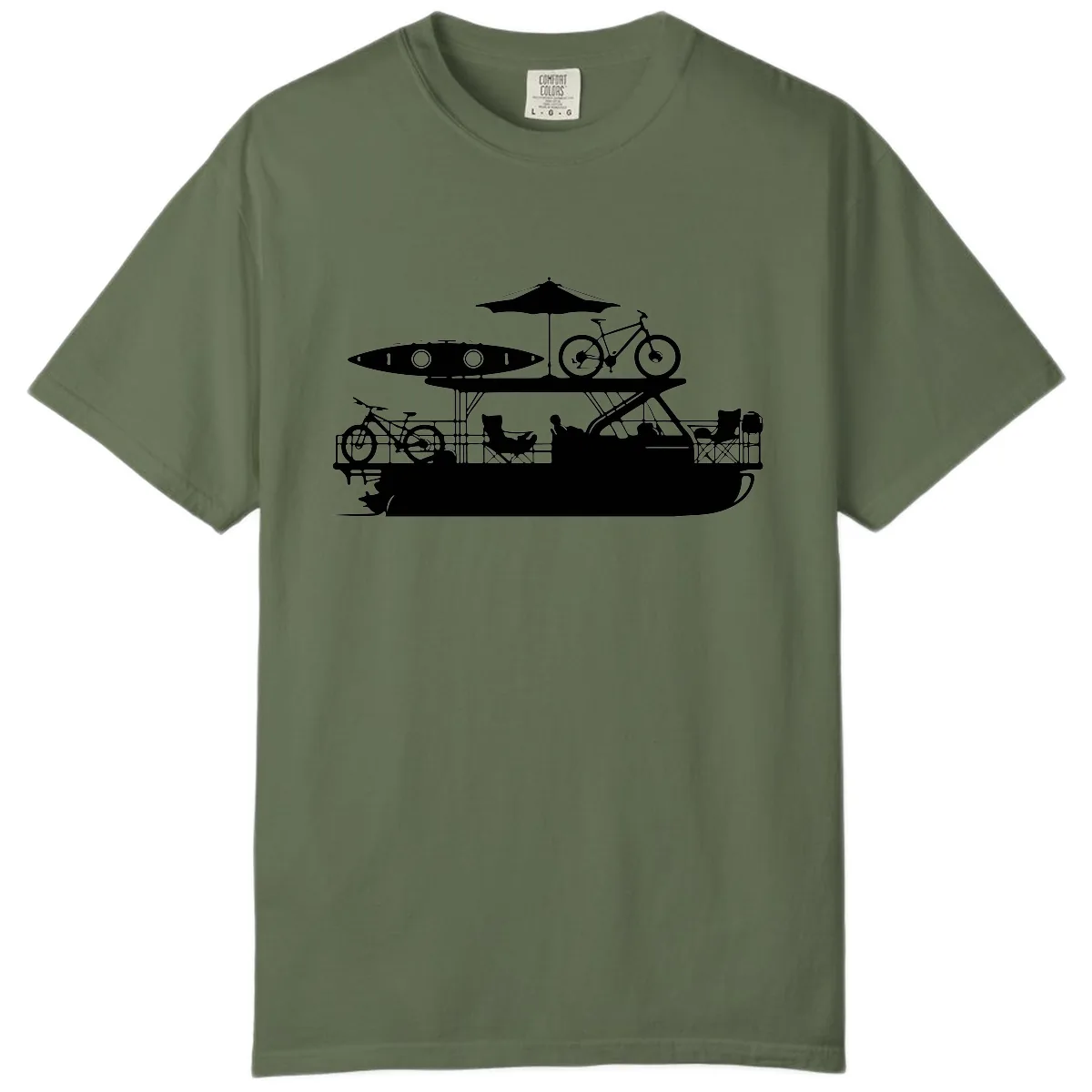 Pontoon Boat Lifestyle Design Comfort Color in Sage