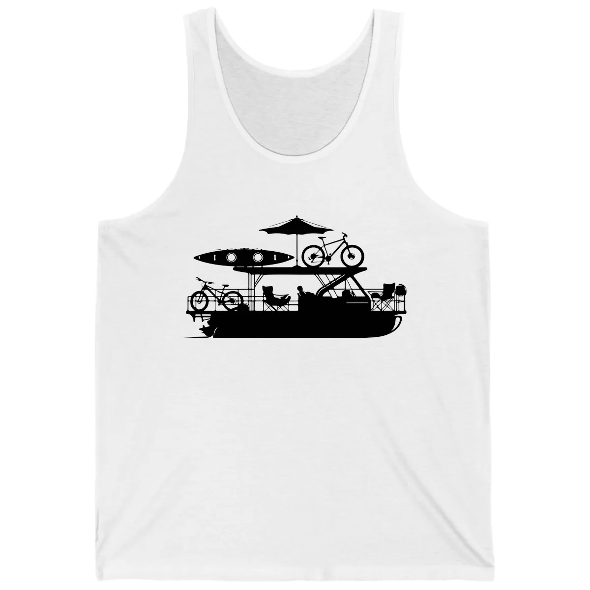 Pontoon Boat Lifestyle Design Tank in White