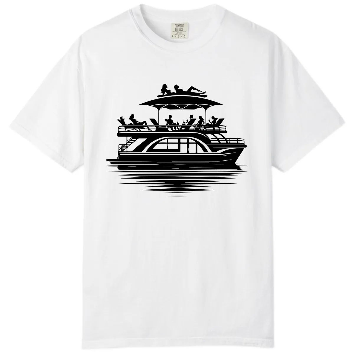 Pontoon Party People On The Water Comfort Color in White