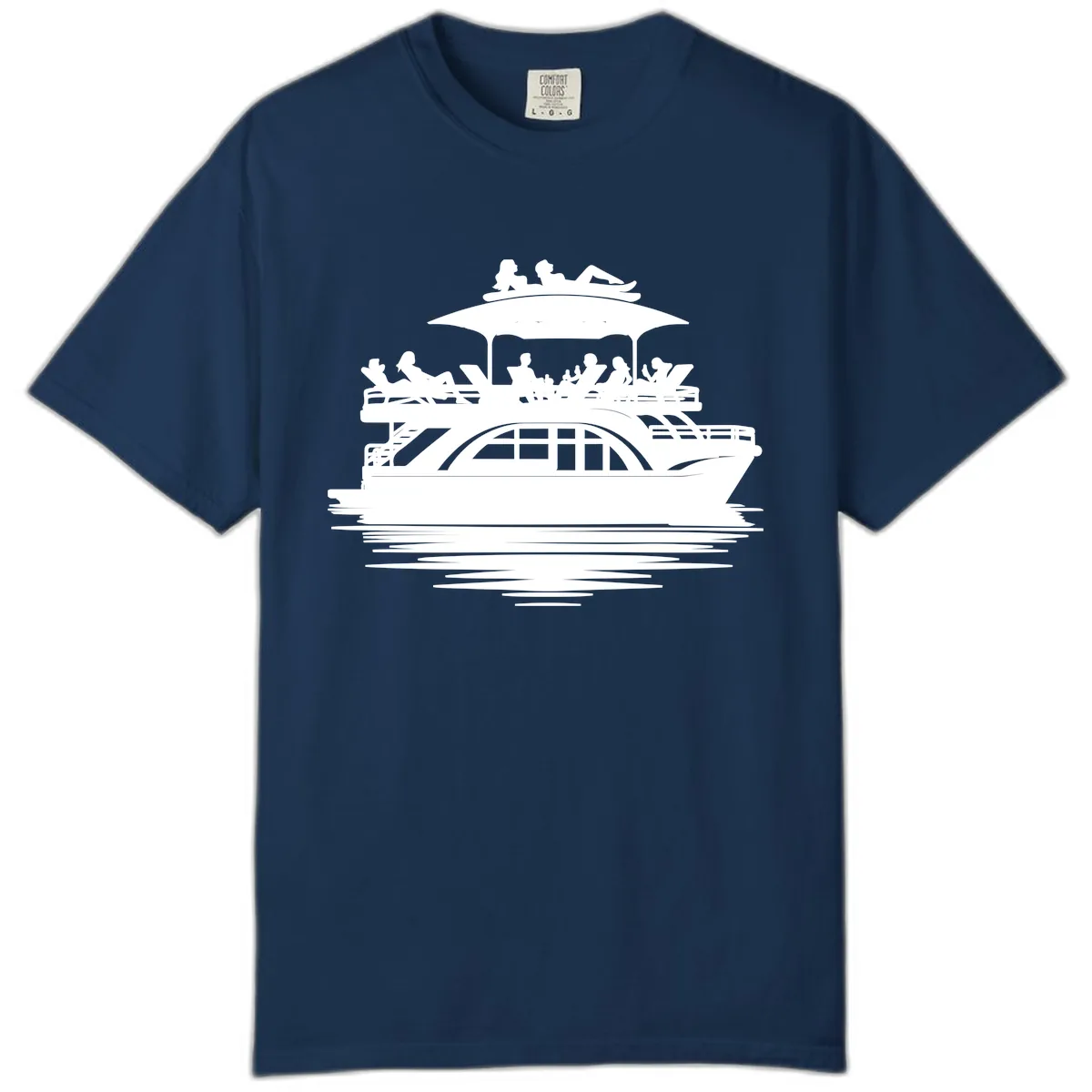 Pontoon Party People On The Water Comfort Color in Navy