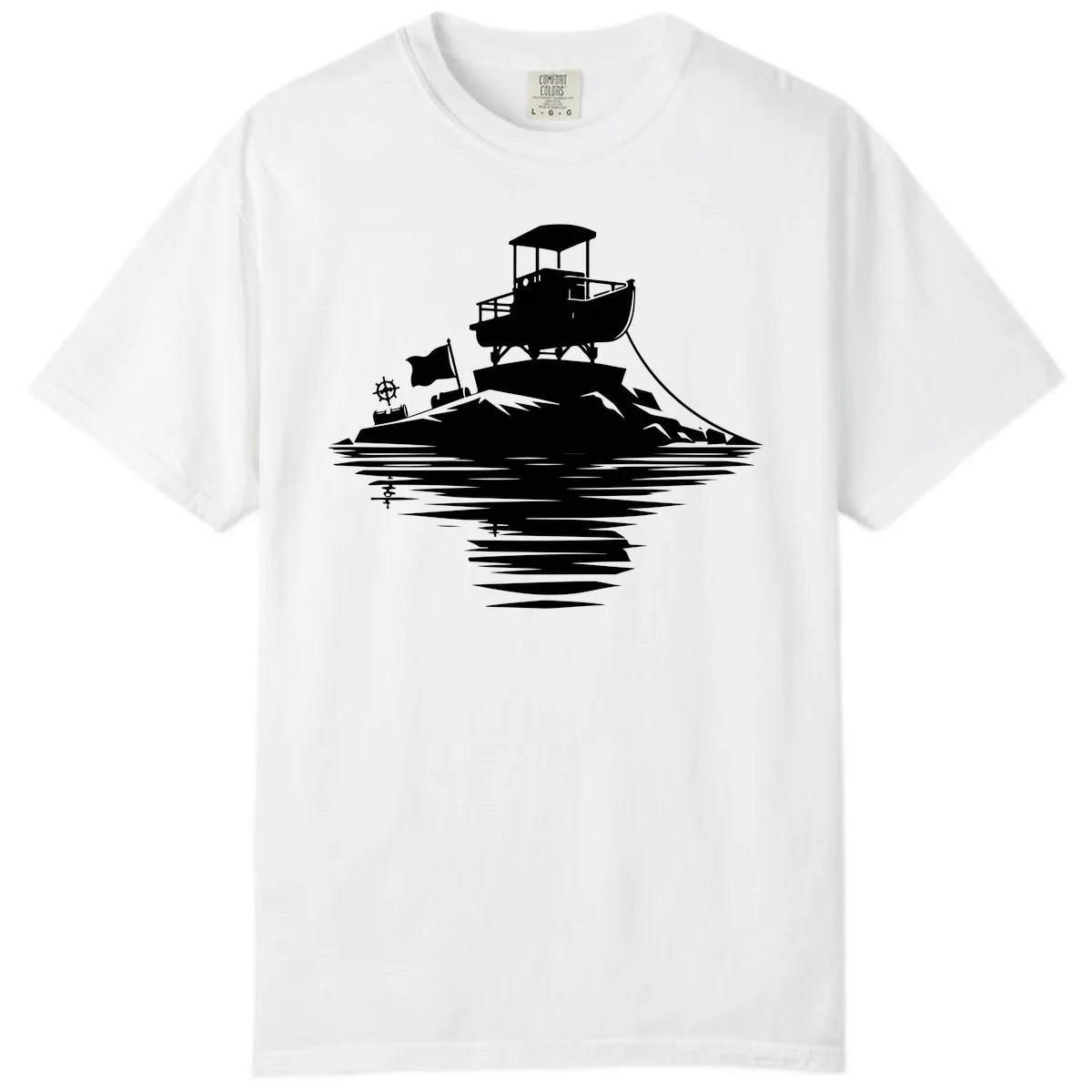 Pontoon Island Lighthouse Comfort Color in White