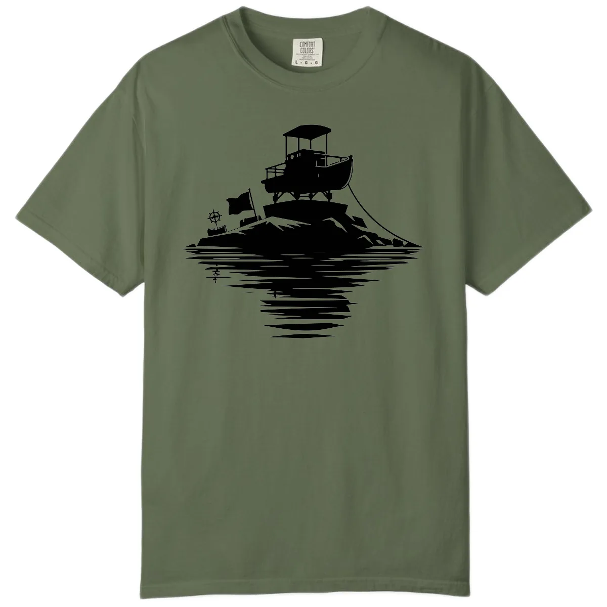 Pontoon Island Lighthouse Comfort Color in Sage