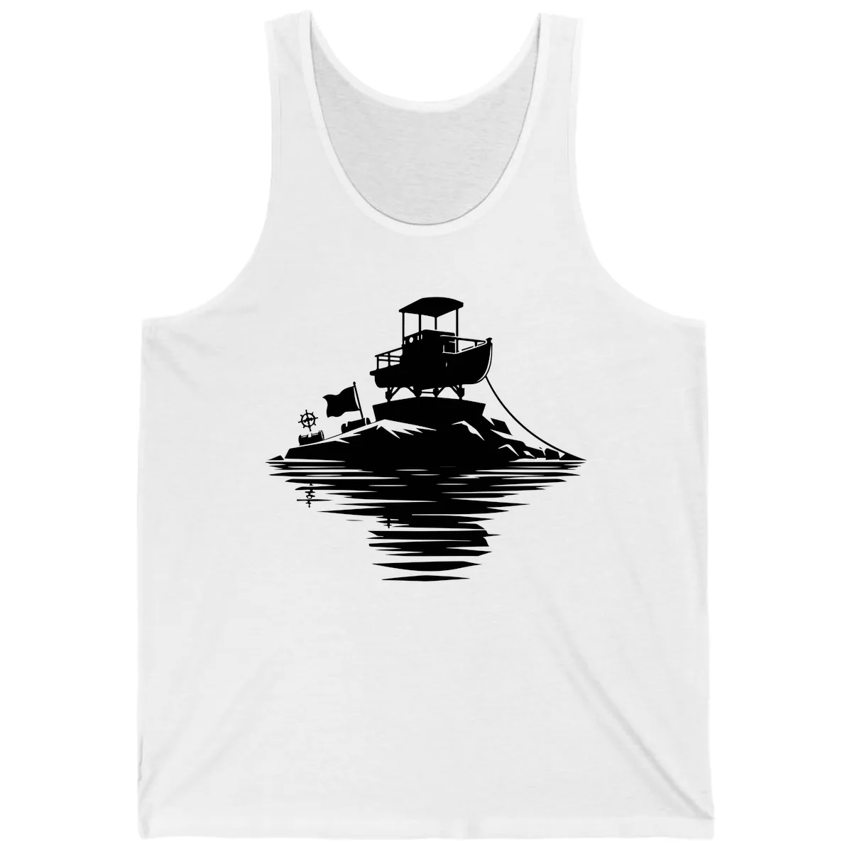 Pontoon Island Lighthouse Tank in White