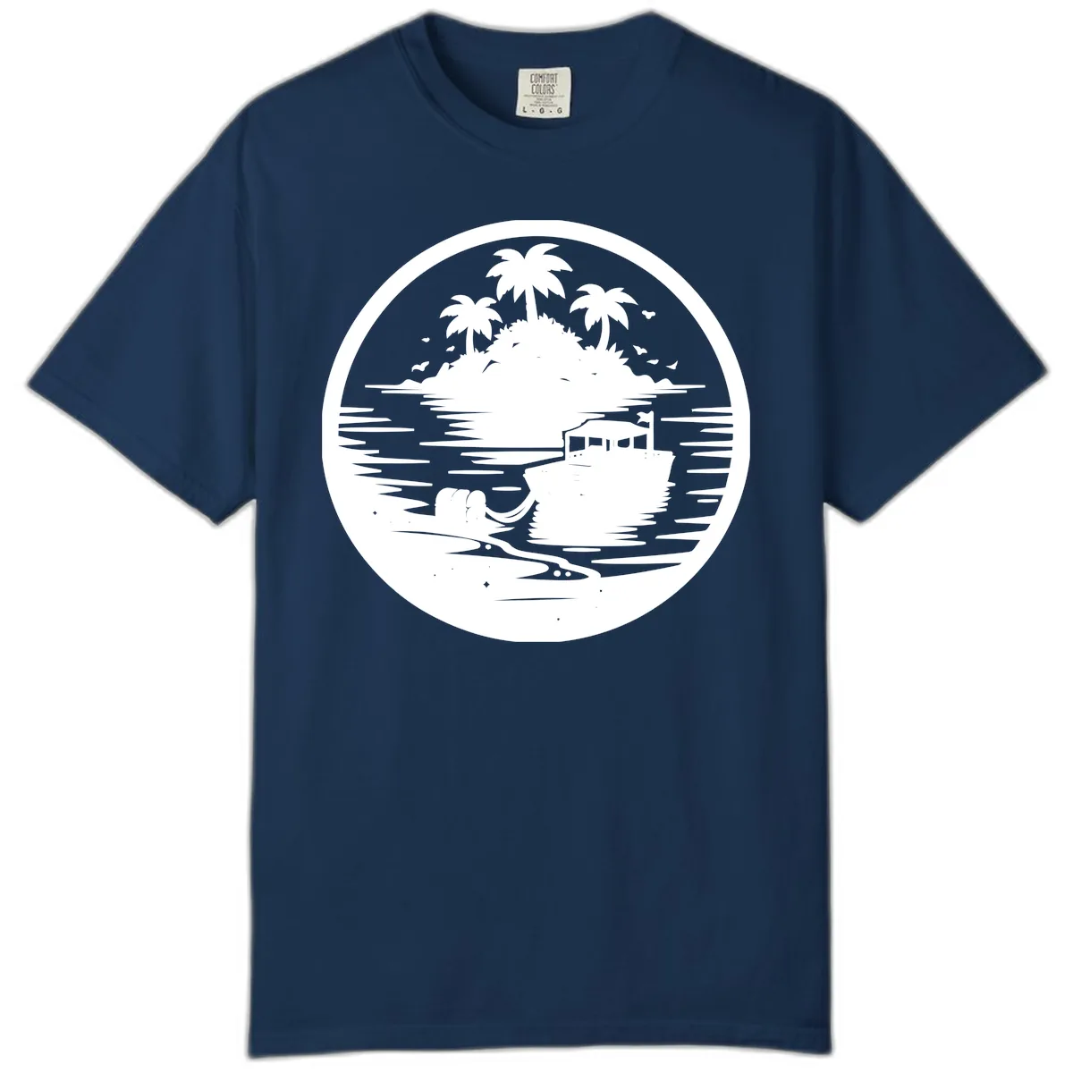 Treasure Island Boat Adventure Comfort Color in Navy