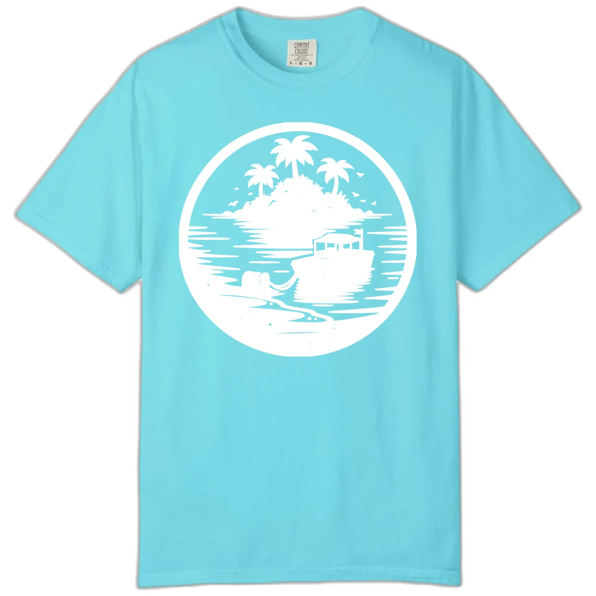 Treasure Island Boat Adventure Comfort Color in Lagoon Blue
