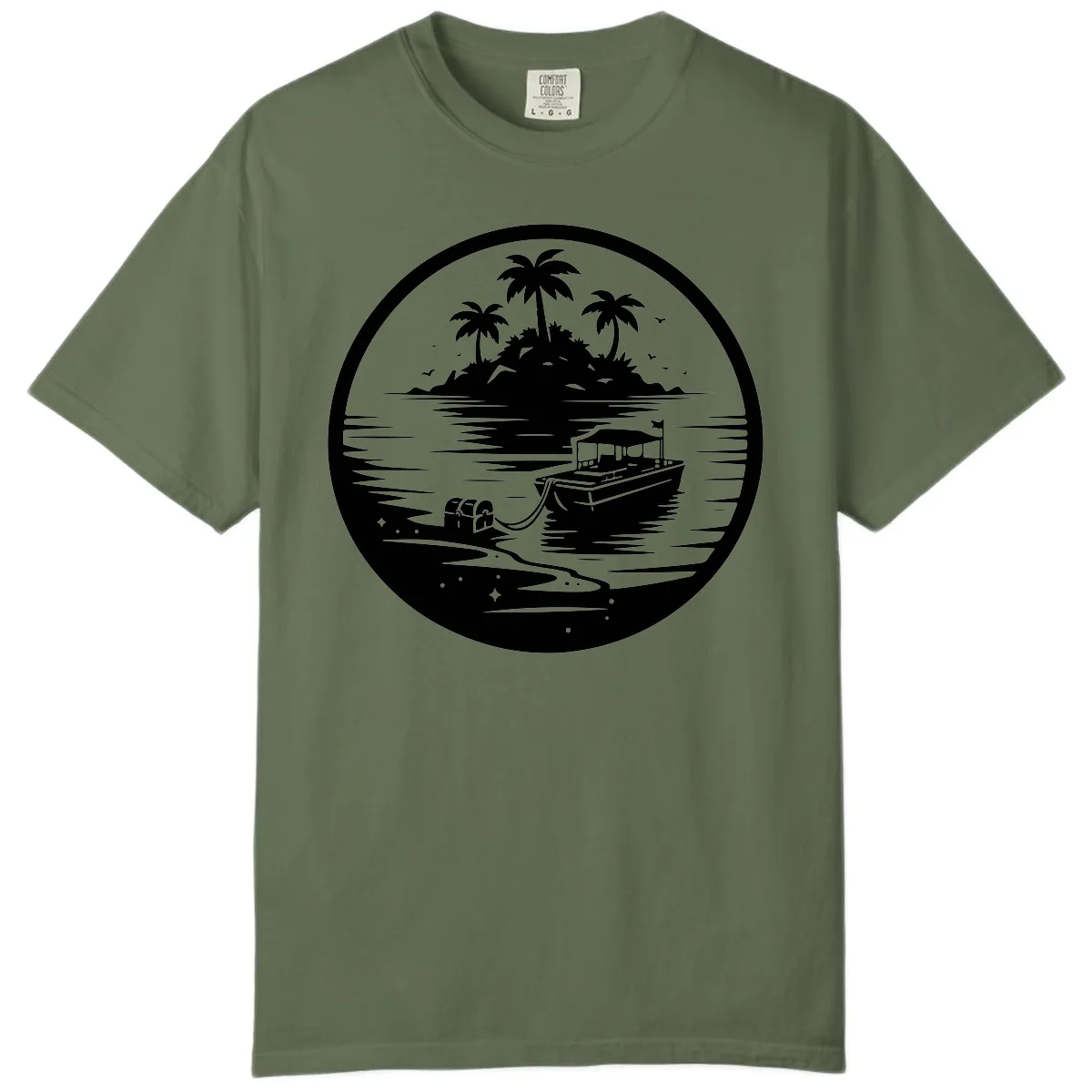 Treasure Island Boat Adventure Comfort Color in Sage