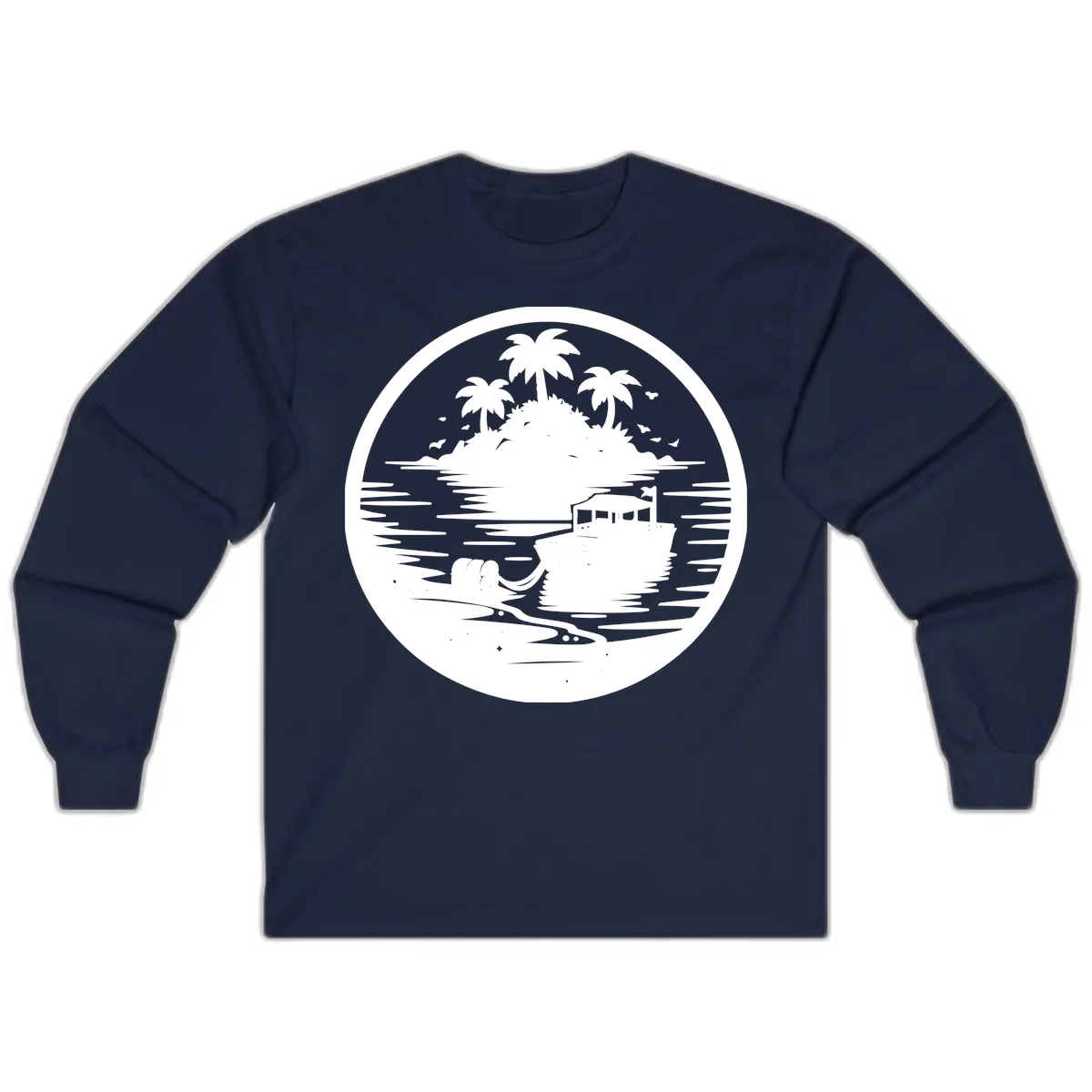 Treasure Island Boat Adventure Long Sleeve in Navy