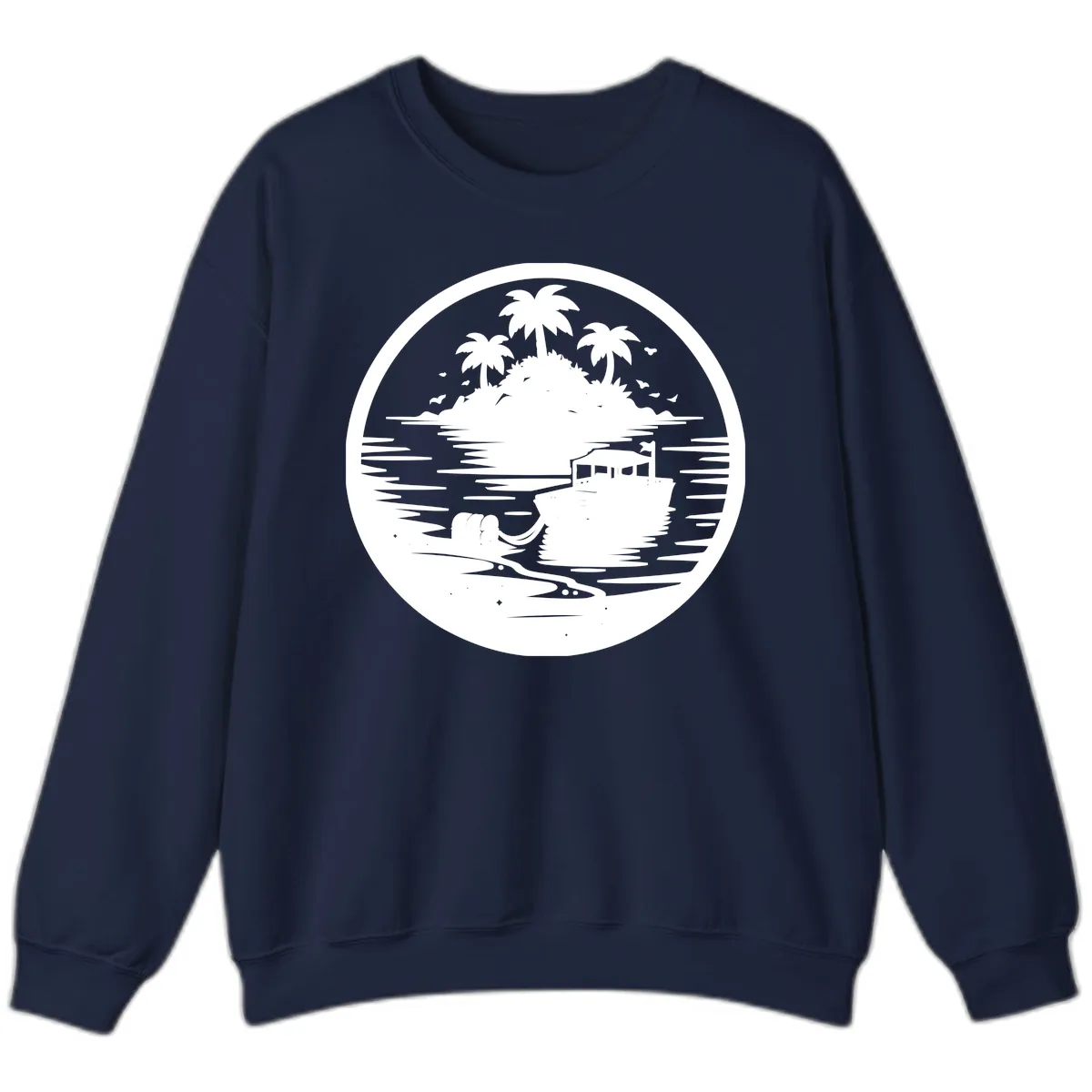 Treasure Island Boat Adventure Sweatshirt in Navy