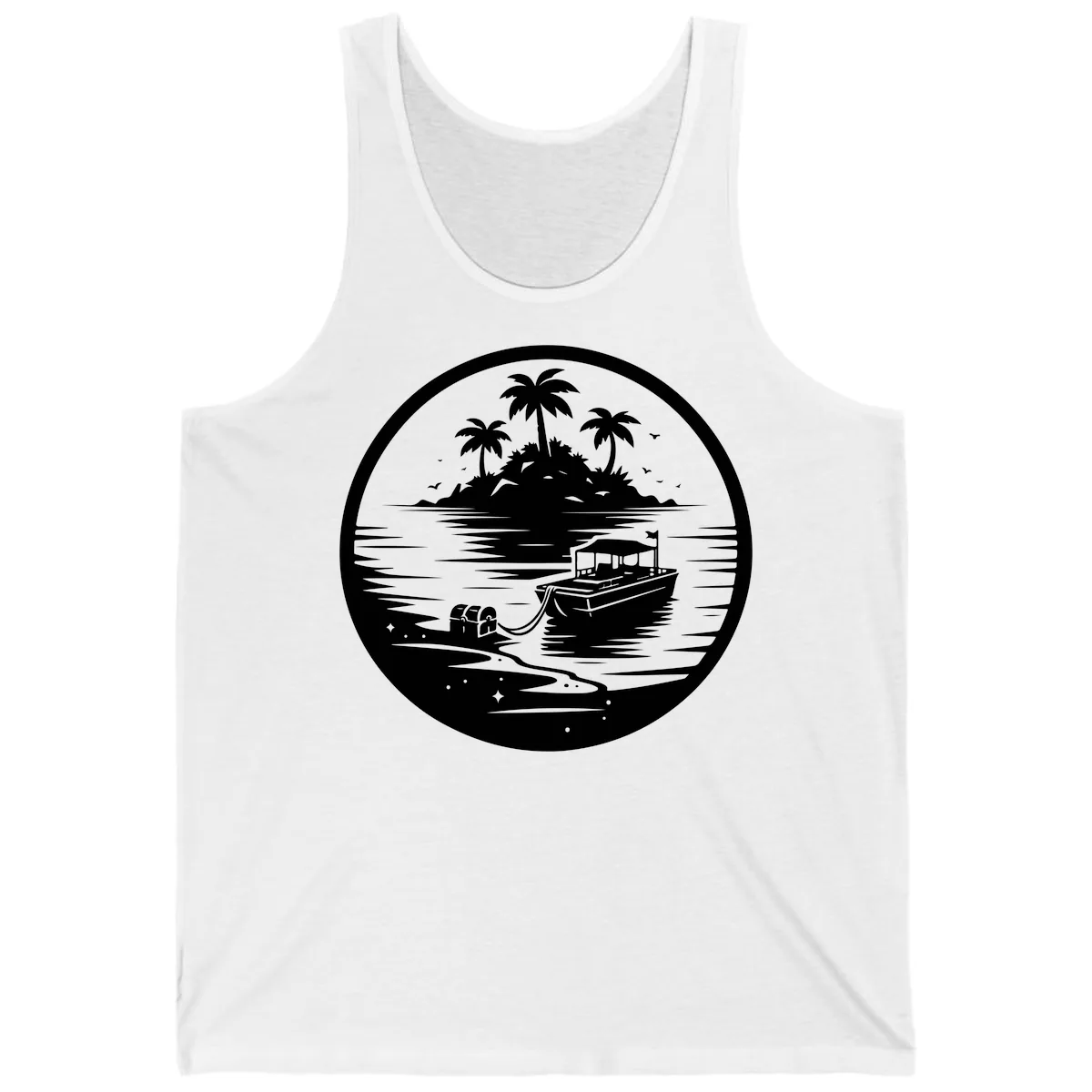 Treasure Island Boat Adventure Tank in White