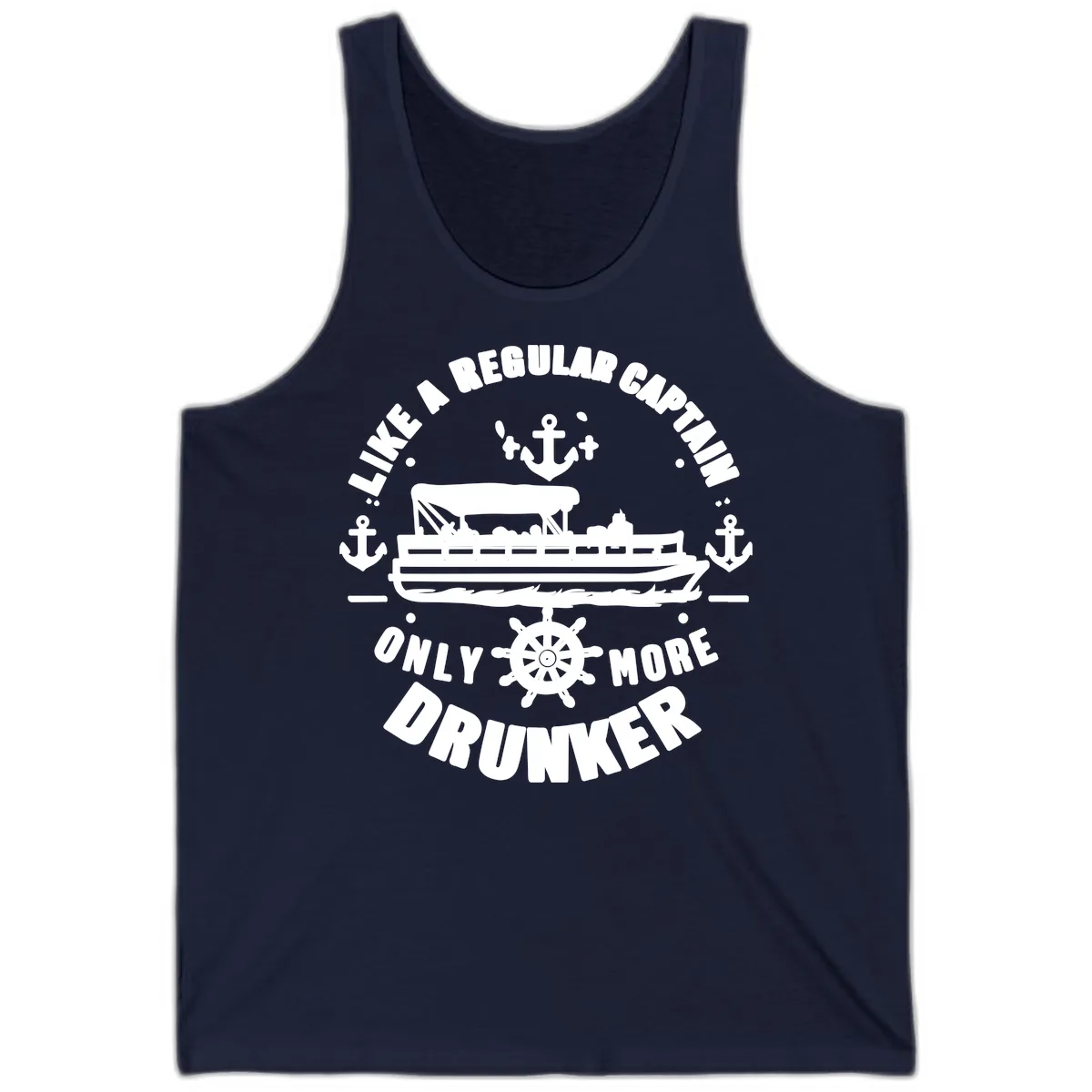 Like A Regular Captain Only More Drunker Tank in Navy