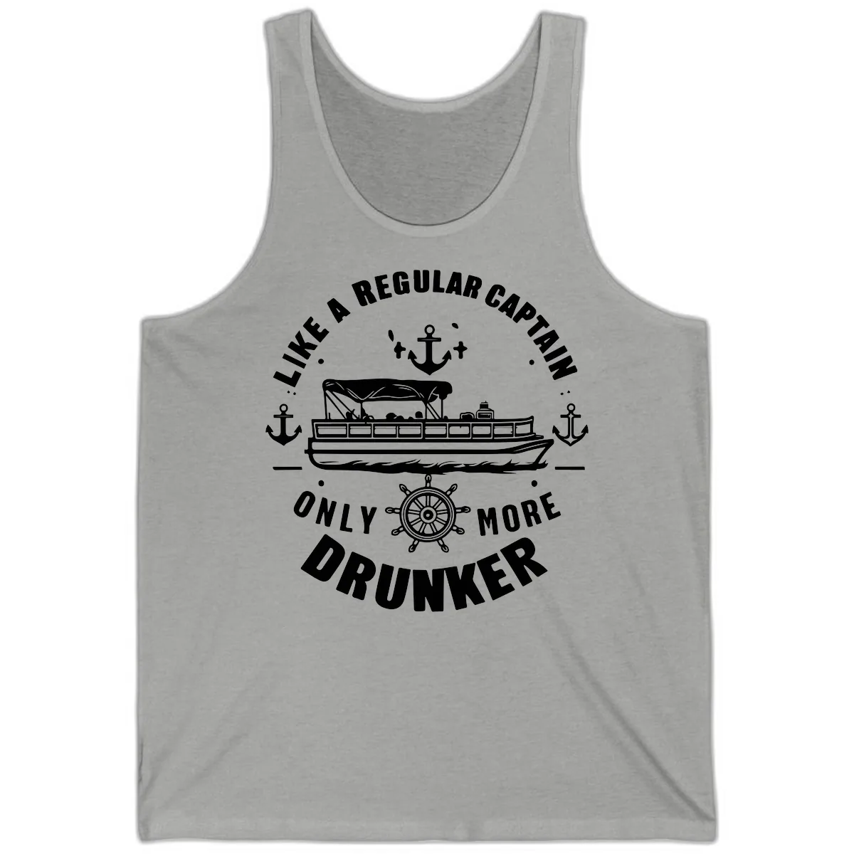 Like A Regular Captain Only More Drunker Tank in Athletic Heather