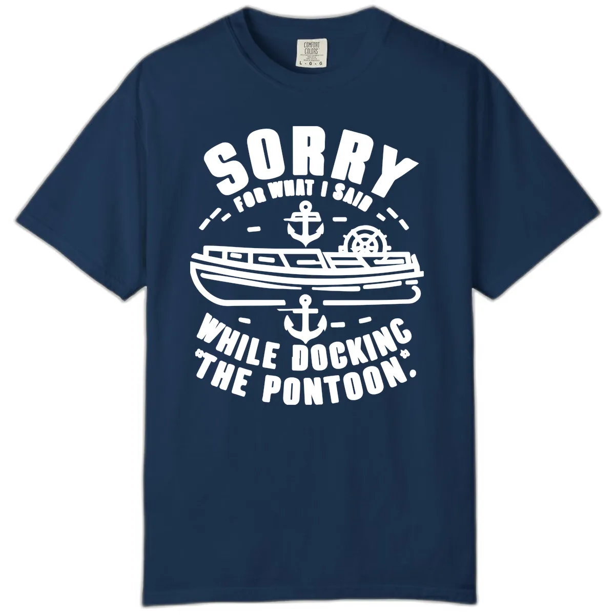 Sorry For What I Said While Docking Comfort Color in Navy