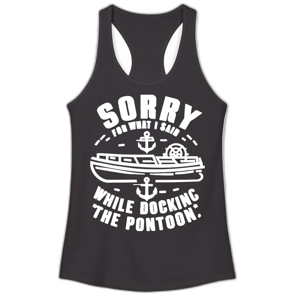 Sorry For What I Said While Docking Ladies Tank in Black
