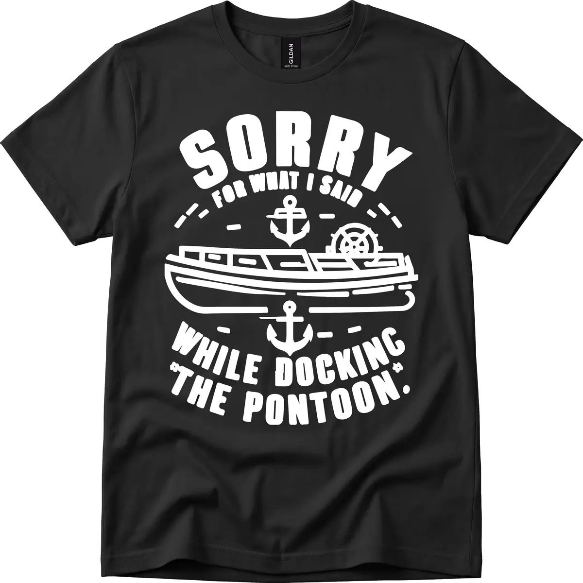 Sorry For What I Said While Docking T-Shirt in Black