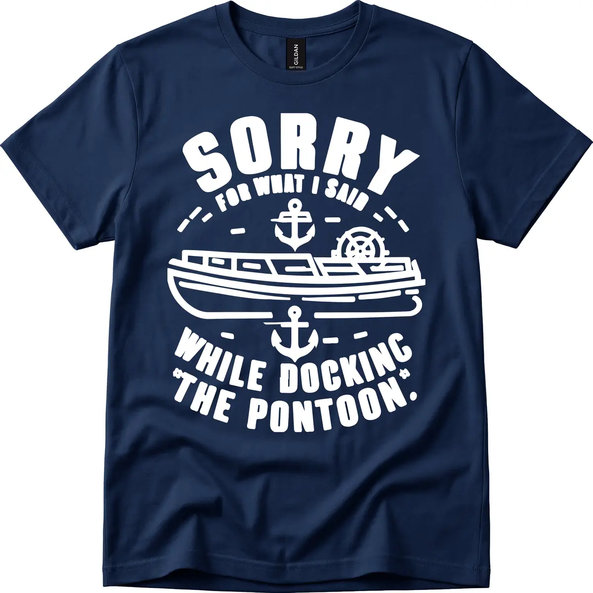 Sorry For What I Said While Docking T-Shirt in Navy