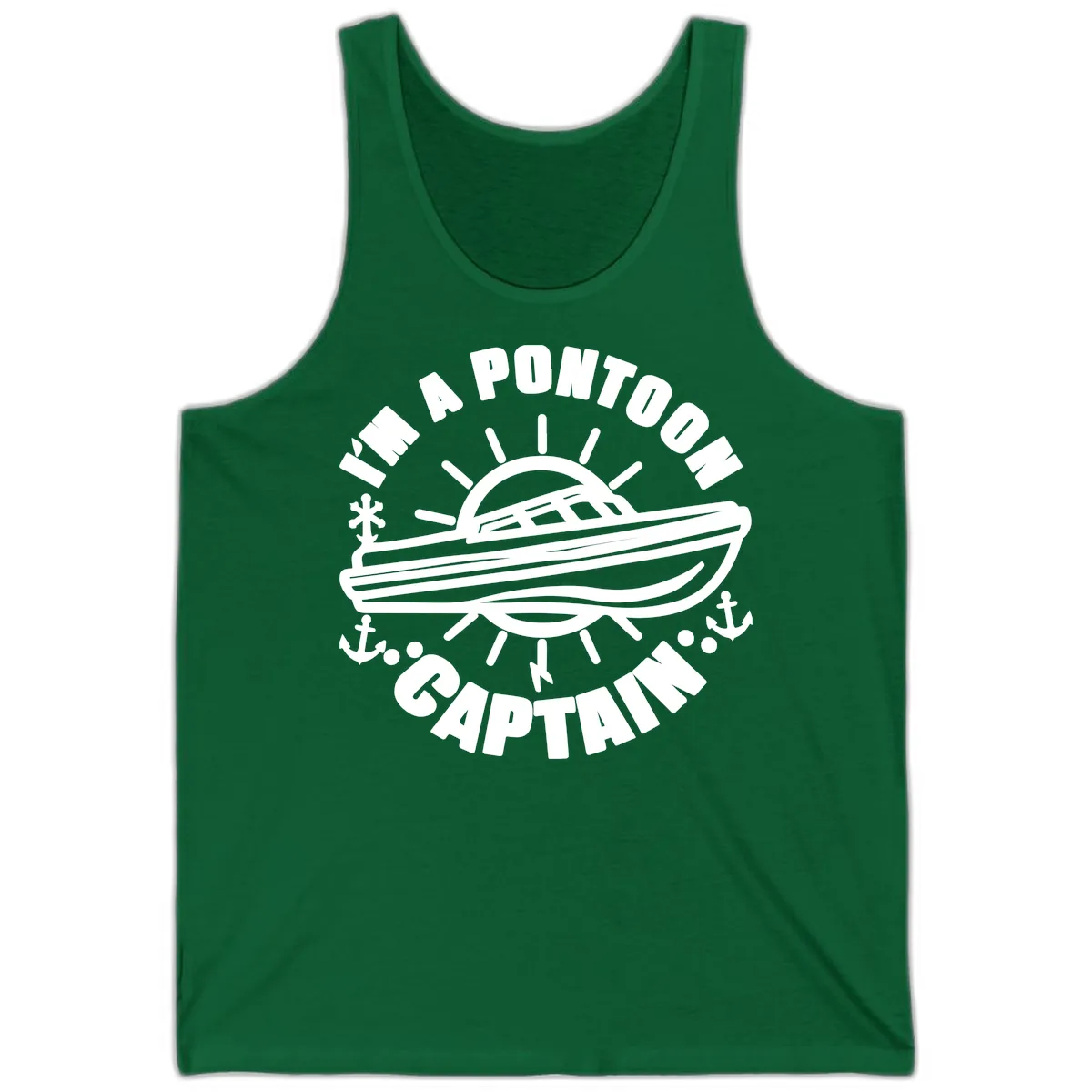 I'm A Pontoon Captain Boat Design Tank in Kelly