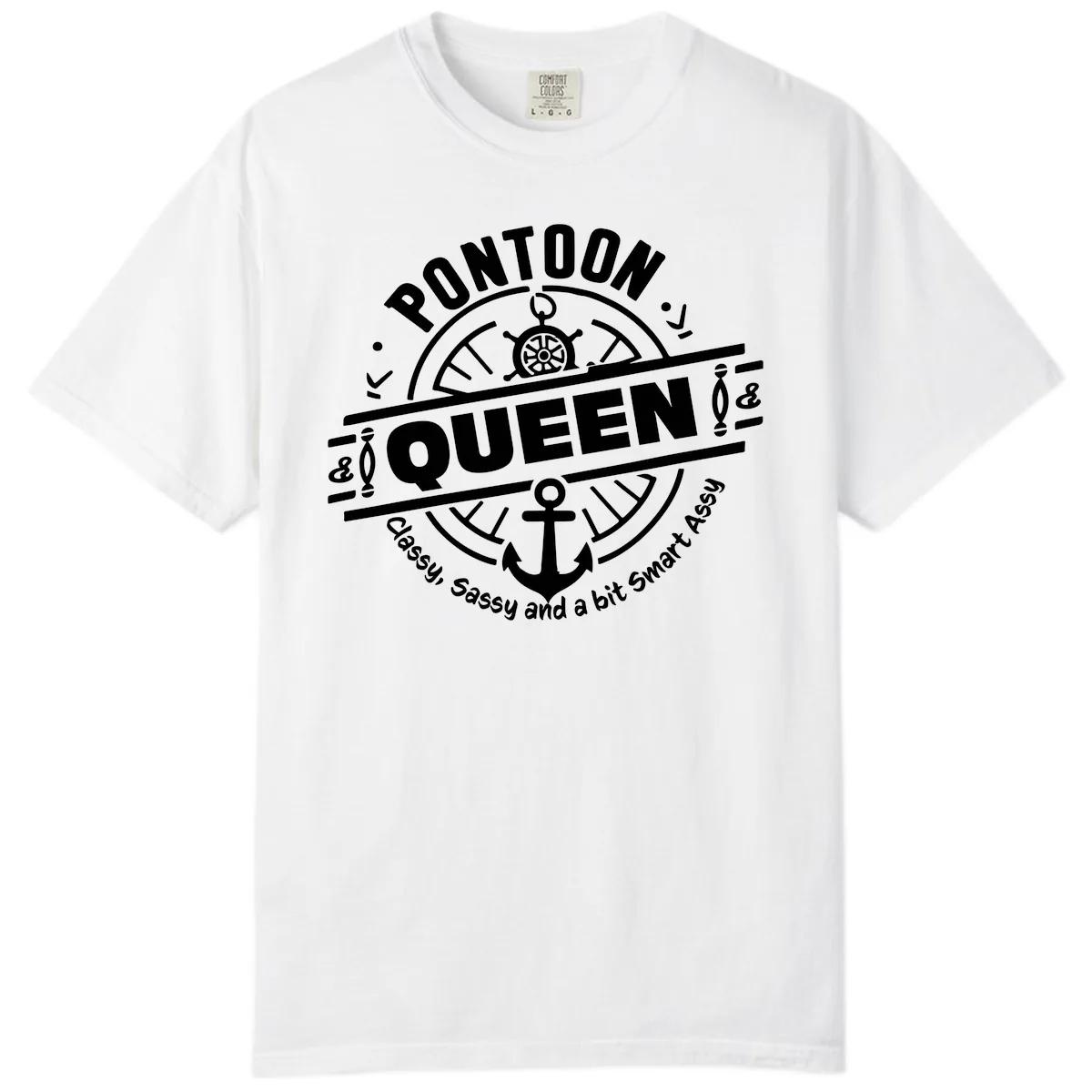 Pontoon Queen Nautical Design Comfort Color in White