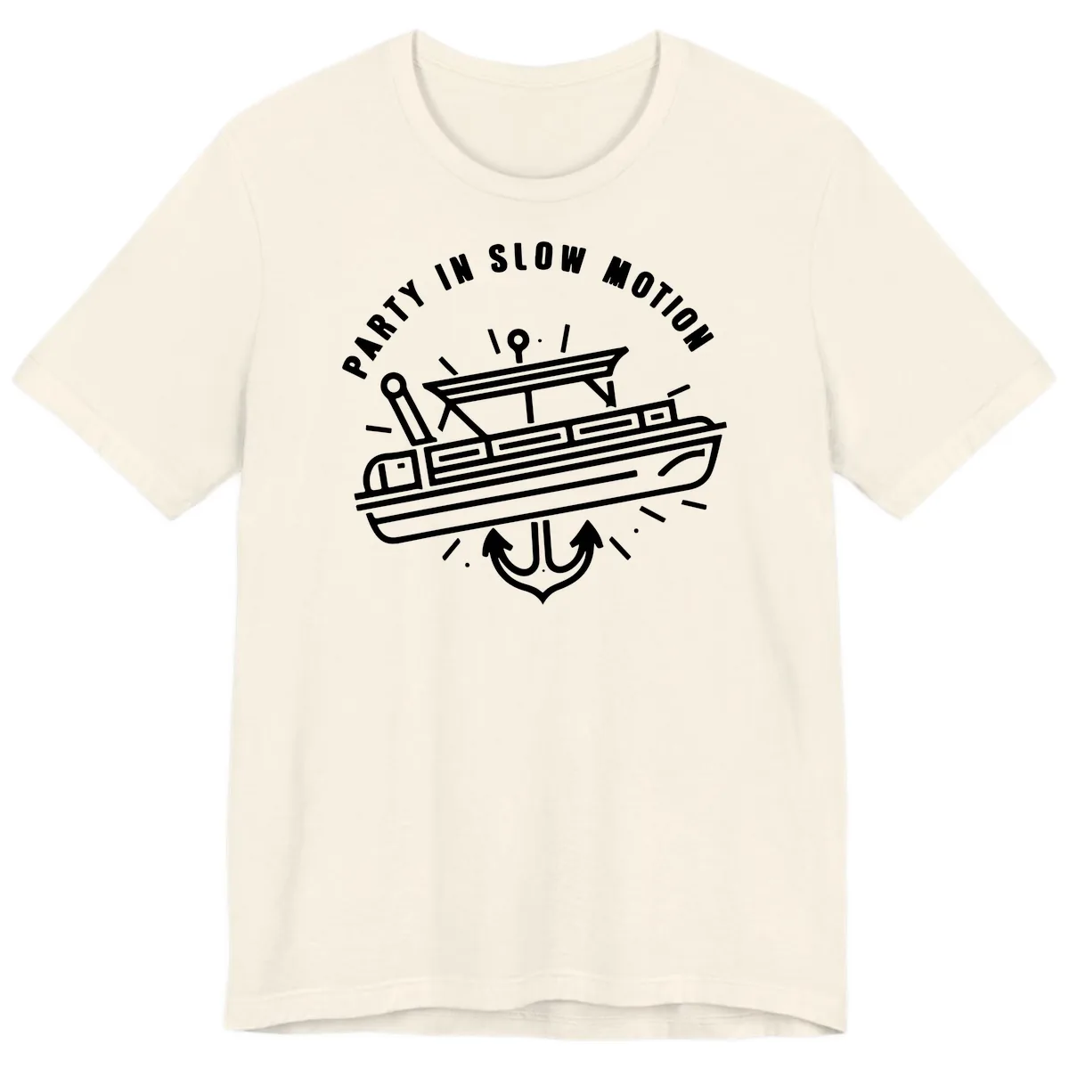 Party In Slow Motion Pontoon Design Premium T-Shirt in Natural