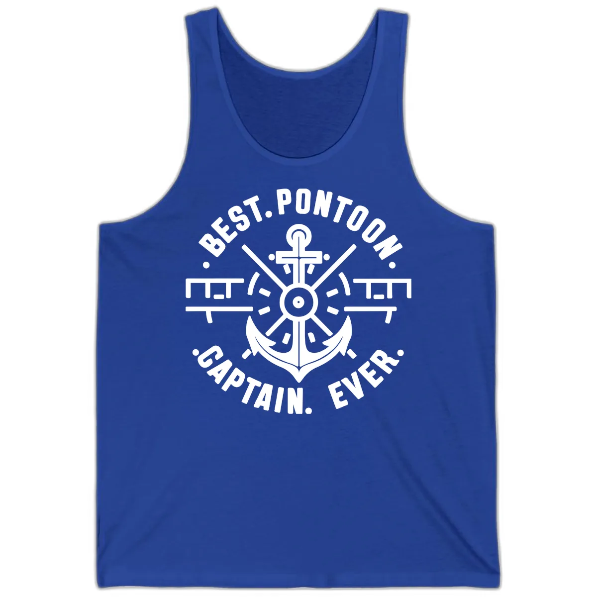 Best Pontoon Captain Ever Emblem Tank in True Royal