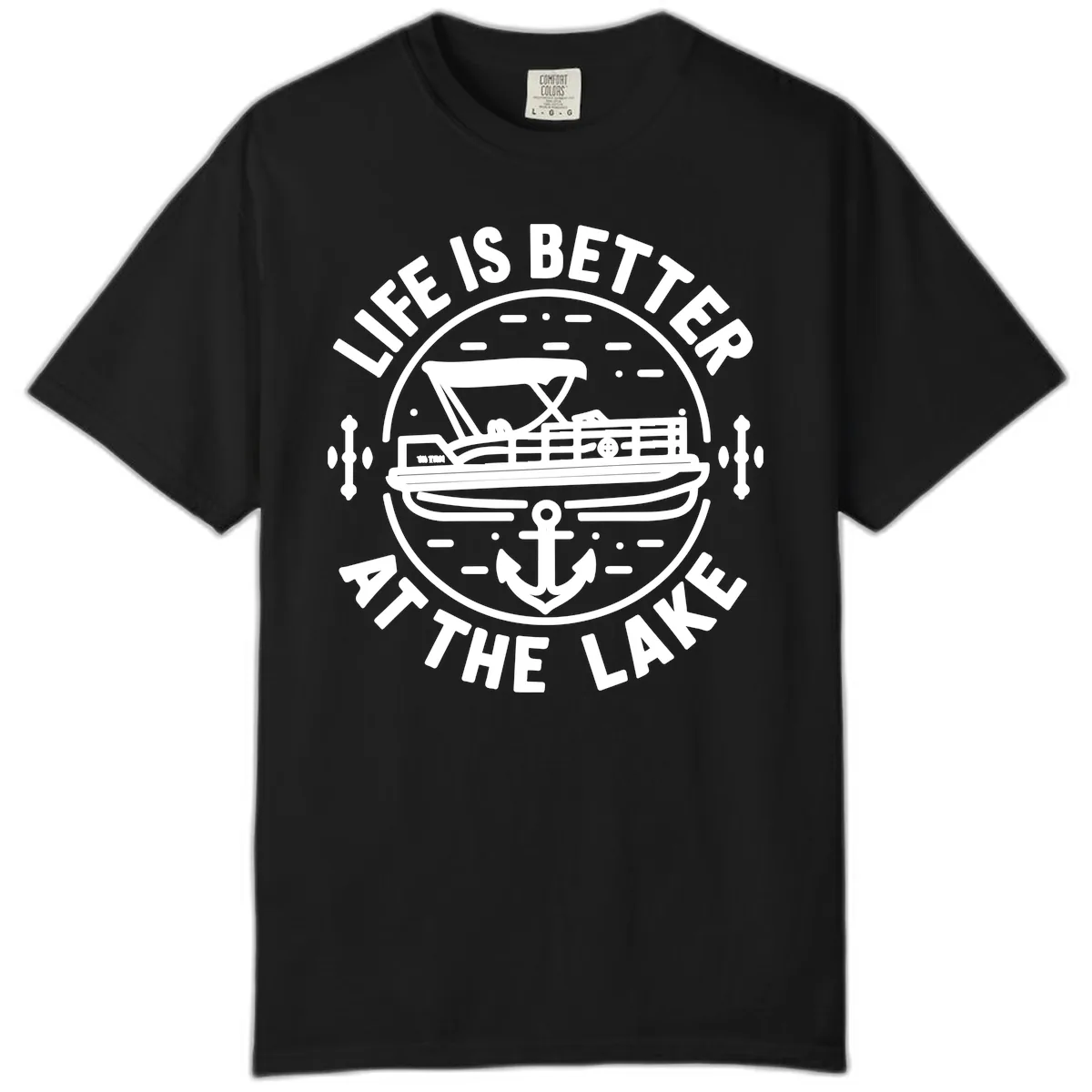 Life Is Better At The Lake Comfort Color in Black