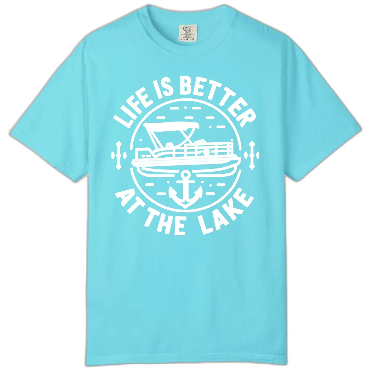 Life Is Better At The Lake Comfort Color in Lagoon Blue