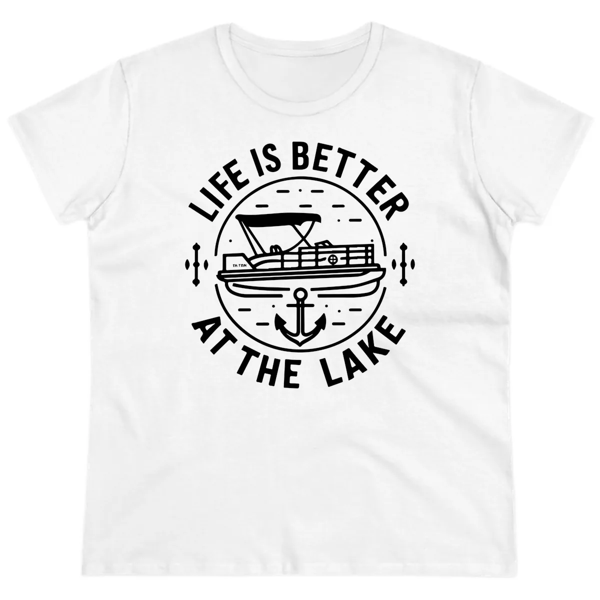 Life Is Better At The Lake Ladies Tee in White