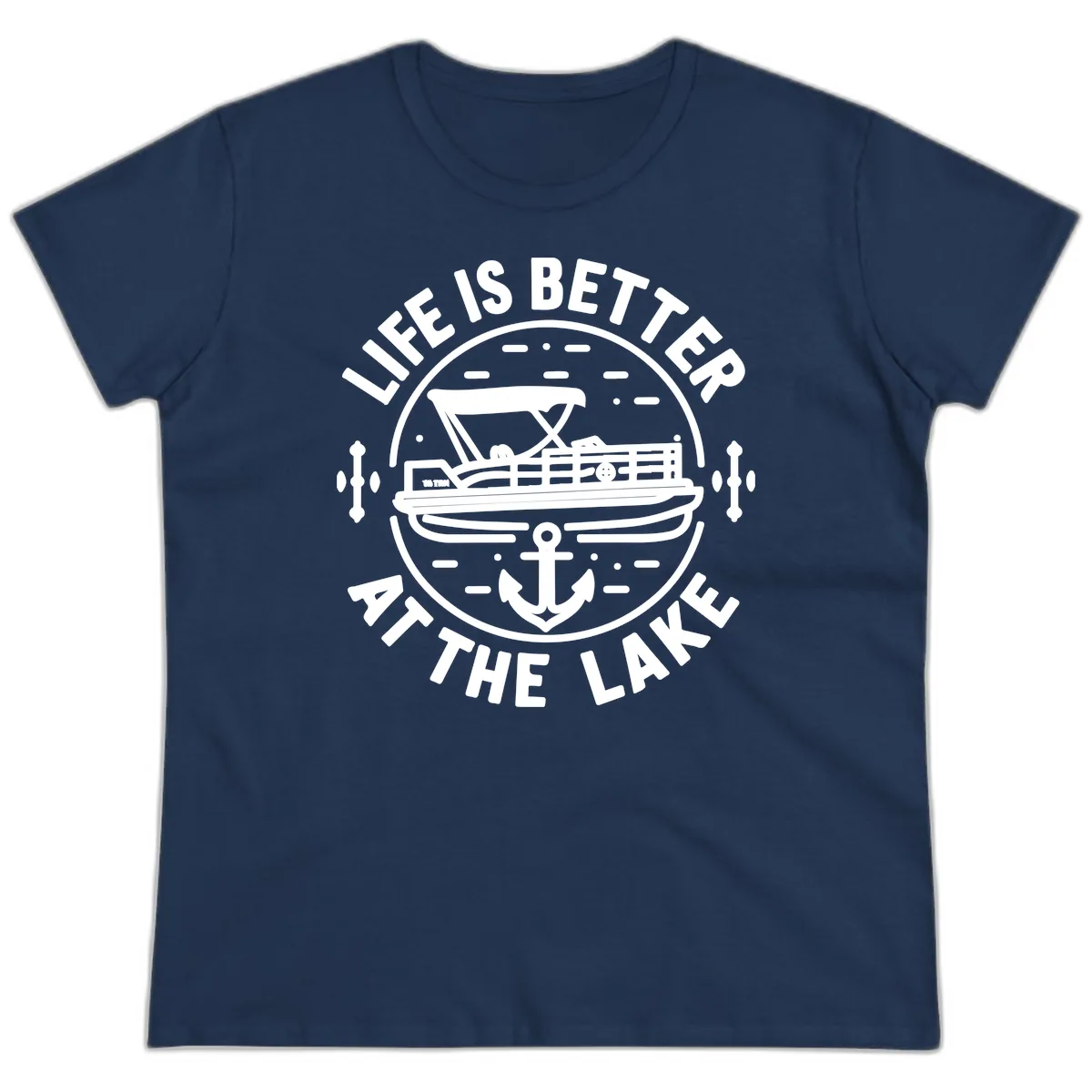 Life Is Better At The Lake Ladies Tee in Navy