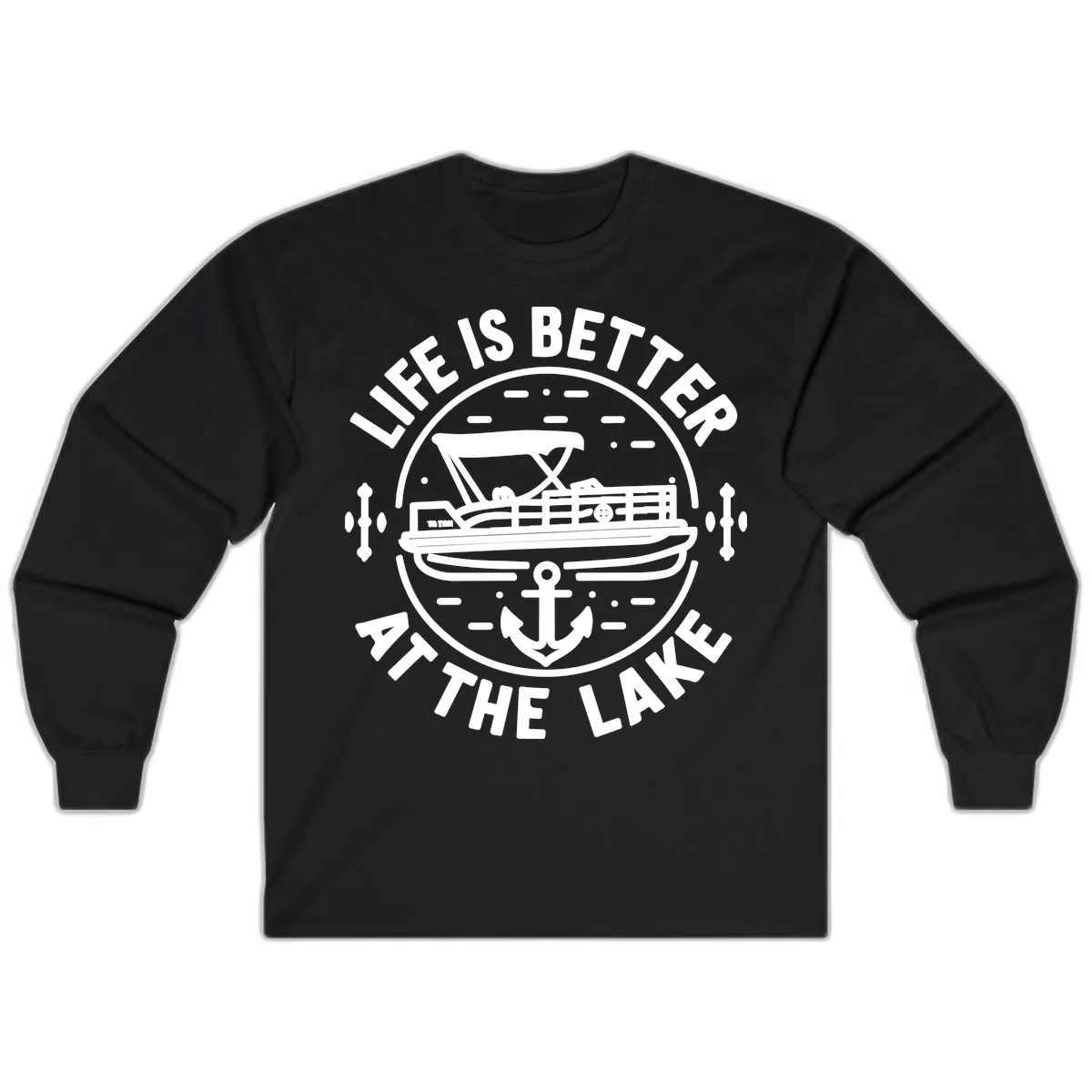Life Is Better At The Lake Long Sleeve in Black