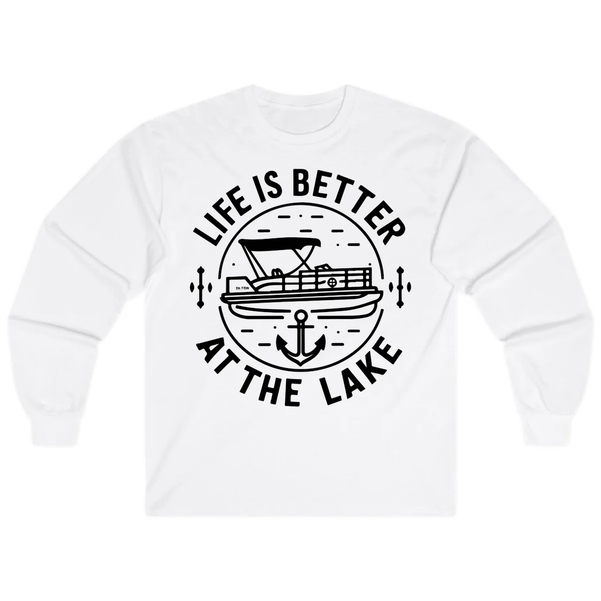 Life Is Better At The Lake Long Sleeve in White