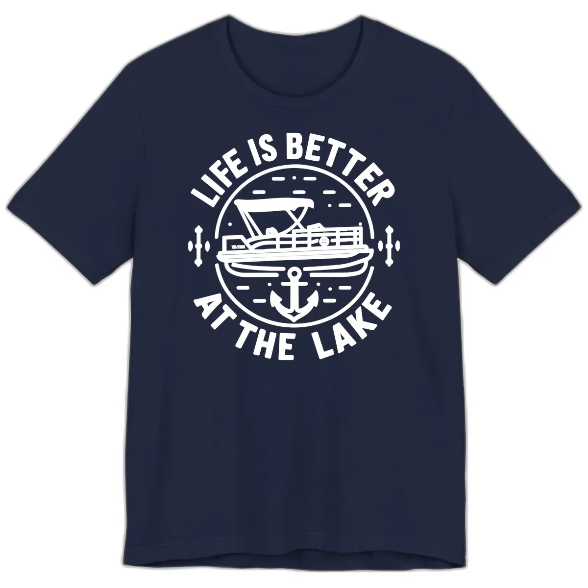 Life Is Better At The Lake Premium T-Shirt in Navy