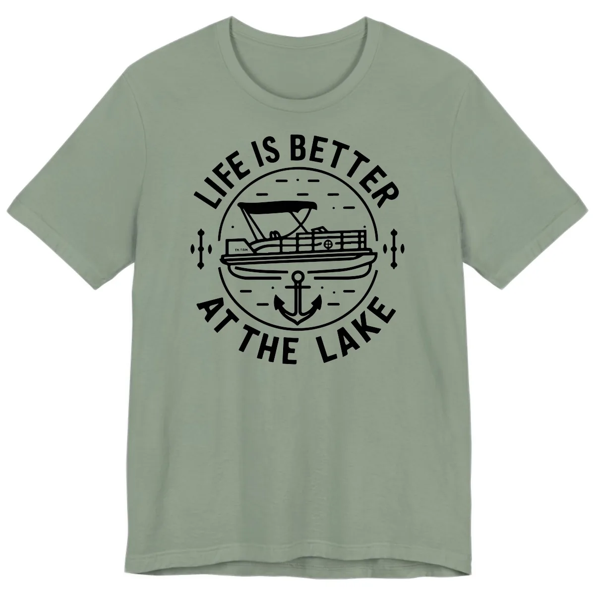 Life Is Better At The Lake Premium T-Shirt in Sage