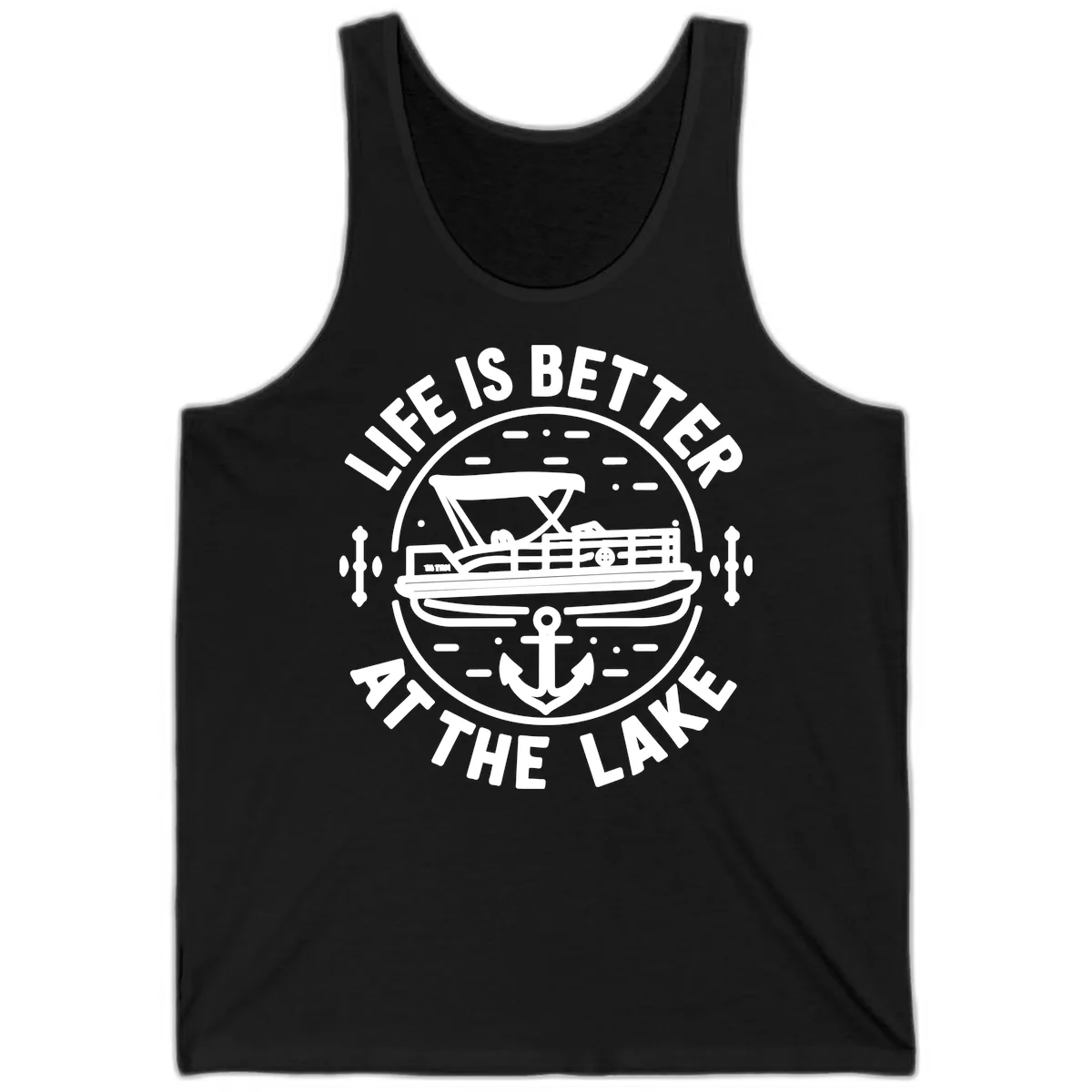 Life Is Better At The Lake Tank in Black