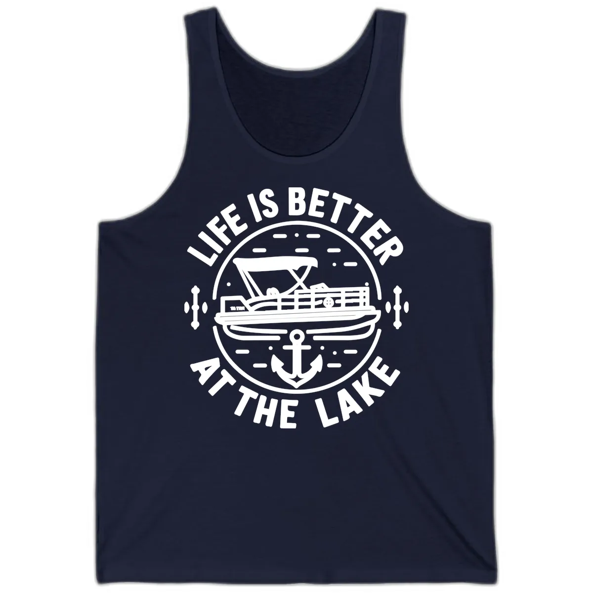 Life Is Better At The Lake Tank in Navy
