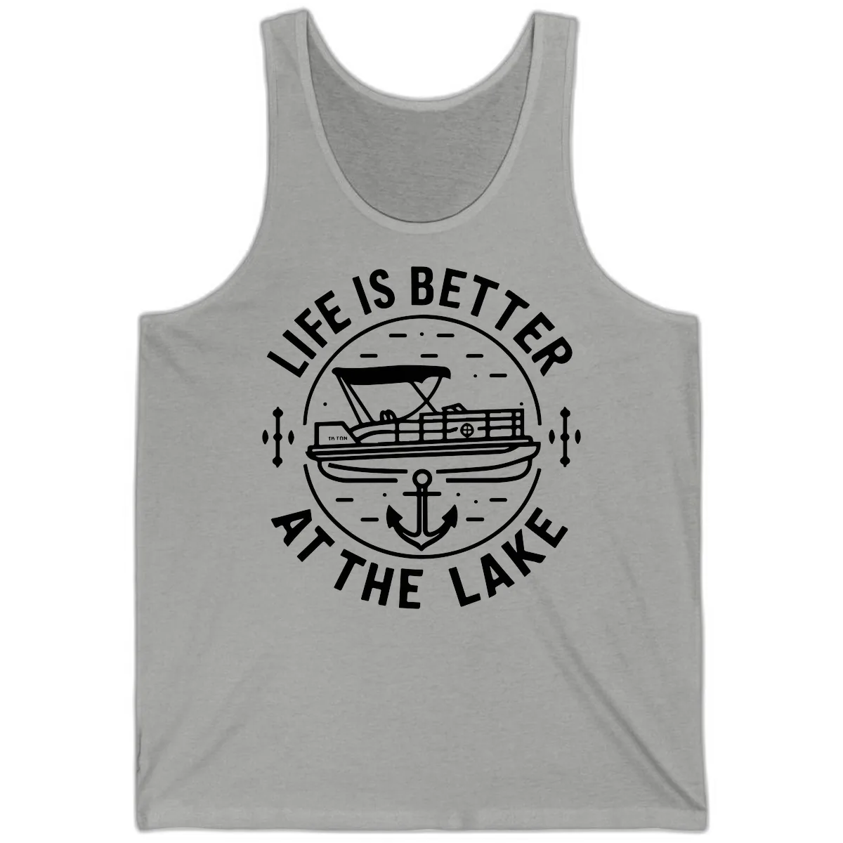 Life Is Better At The Lake Tank in Athletic Heather