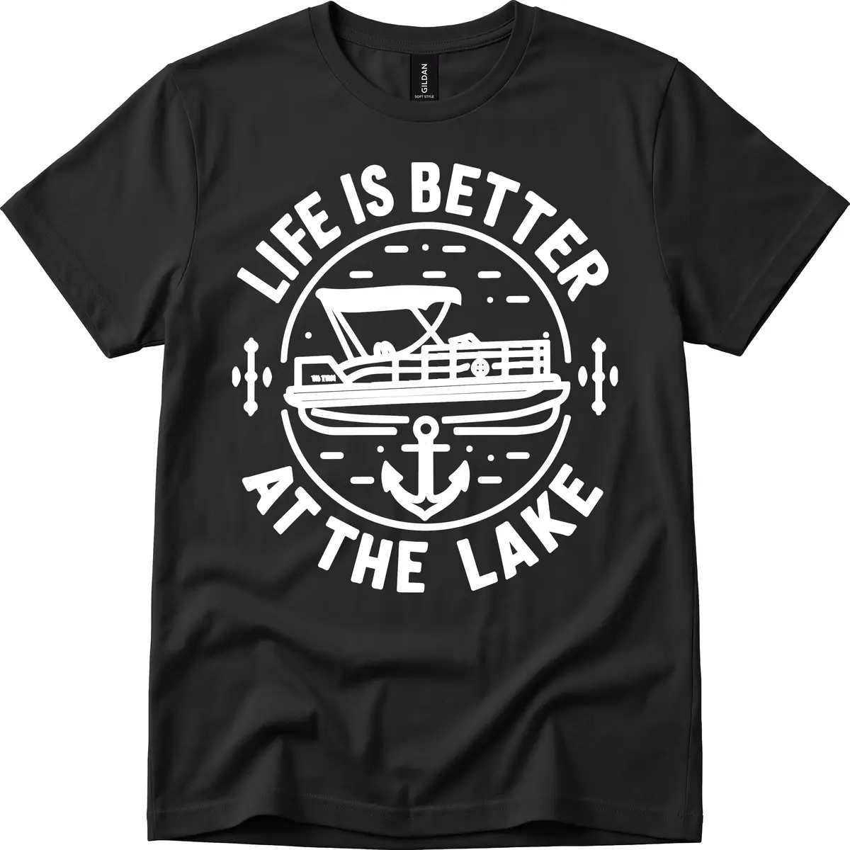 Life Is Better At The Lake T-Shirt in Black