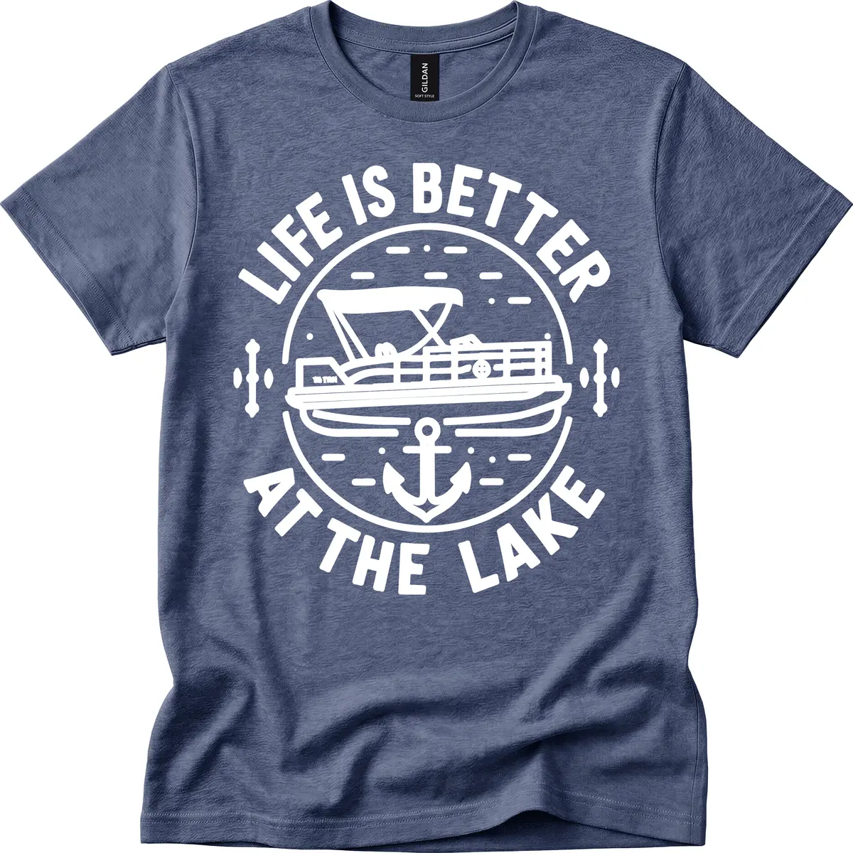Life Is Better At The Lake T-Shirt in Heather Navy