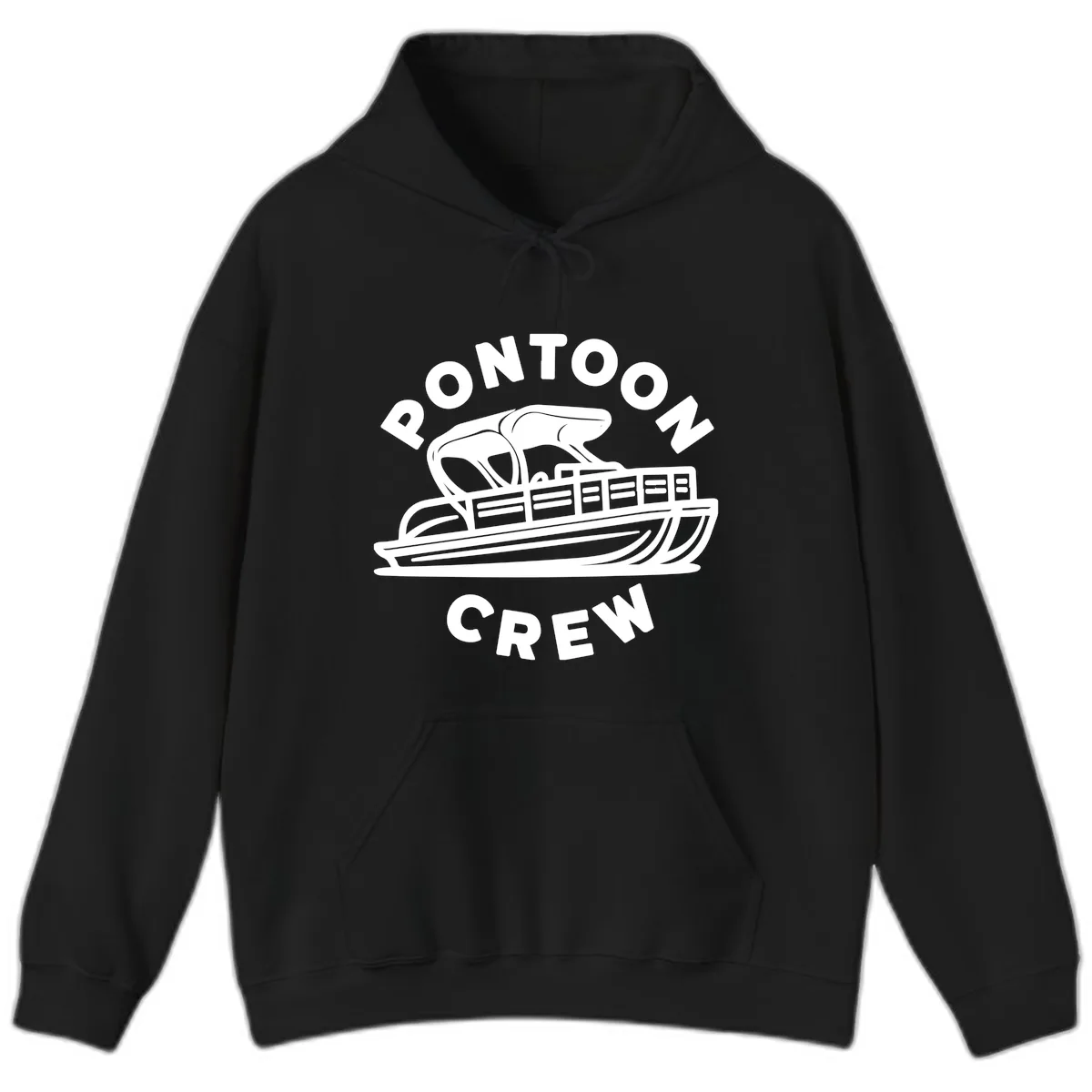 Pontoon Crew Boat Life Design Hoodie in Black