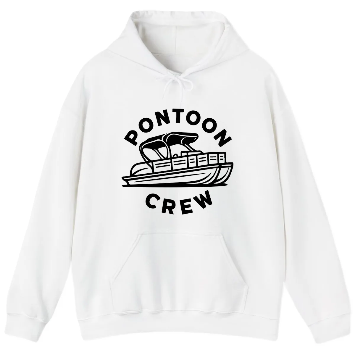 Pontoon Crew Boat Life Design Hoodie in White