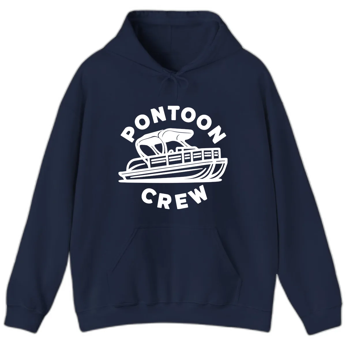 Pontoon Crew Boat Life Design Hoodie in Navy