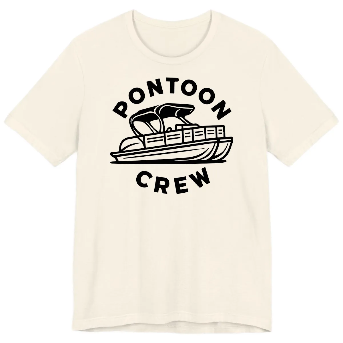 Pontoon Crew Boat Life Design Premium T-Shirt in Natural