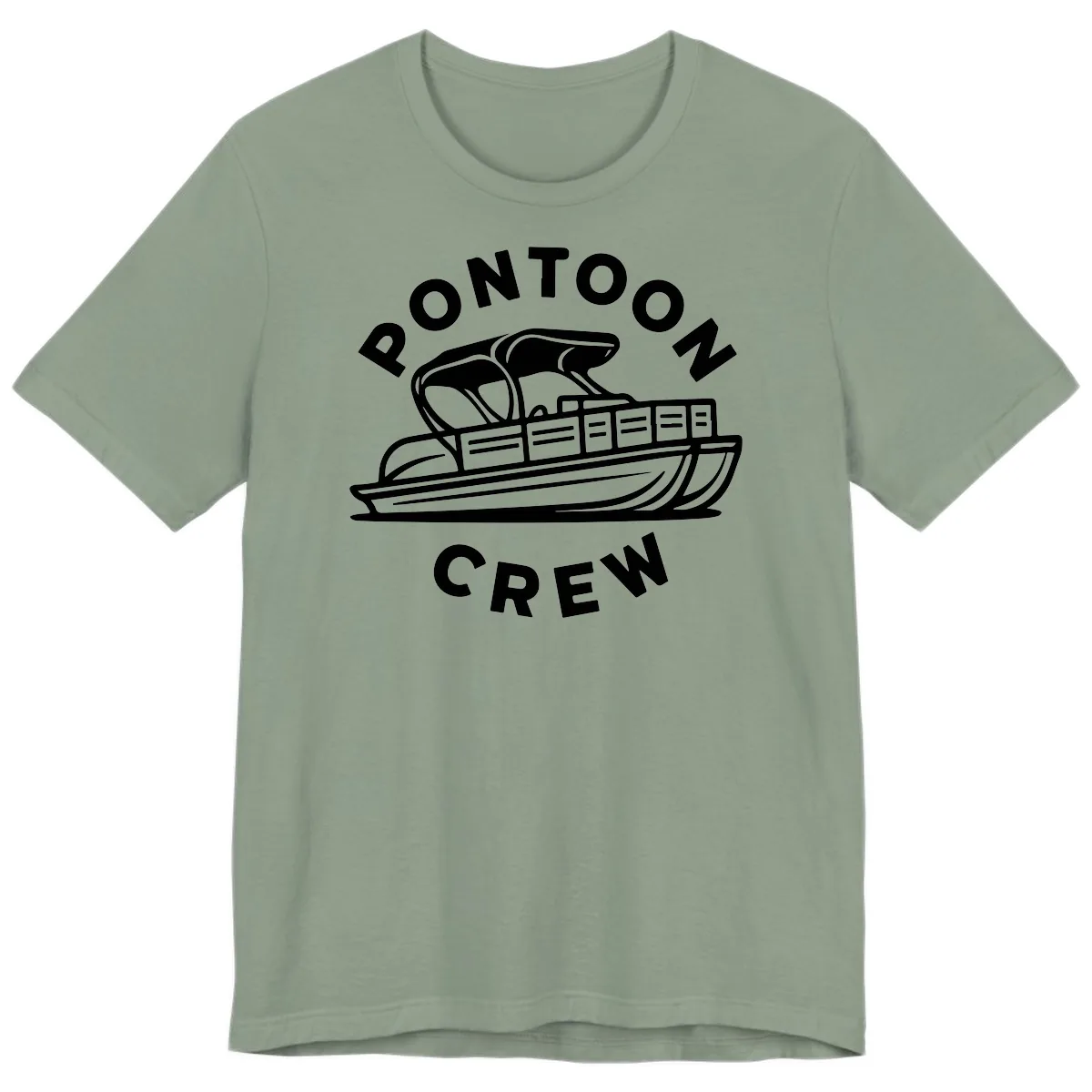 Pontoon Crew Boat Life Design Premium T-Shirt in Sage