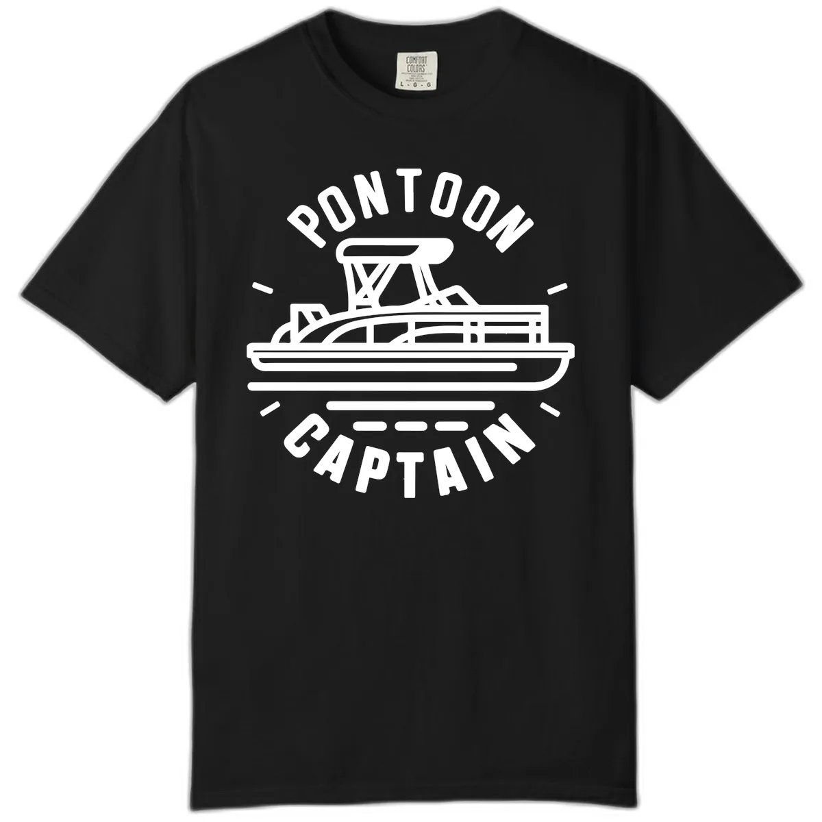 Pontoon Captain Nautical Design Comfort Color in Black
