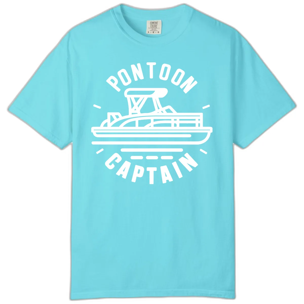 Pontoon Captain Nautical Design Comfort Color in Lagoon Blue