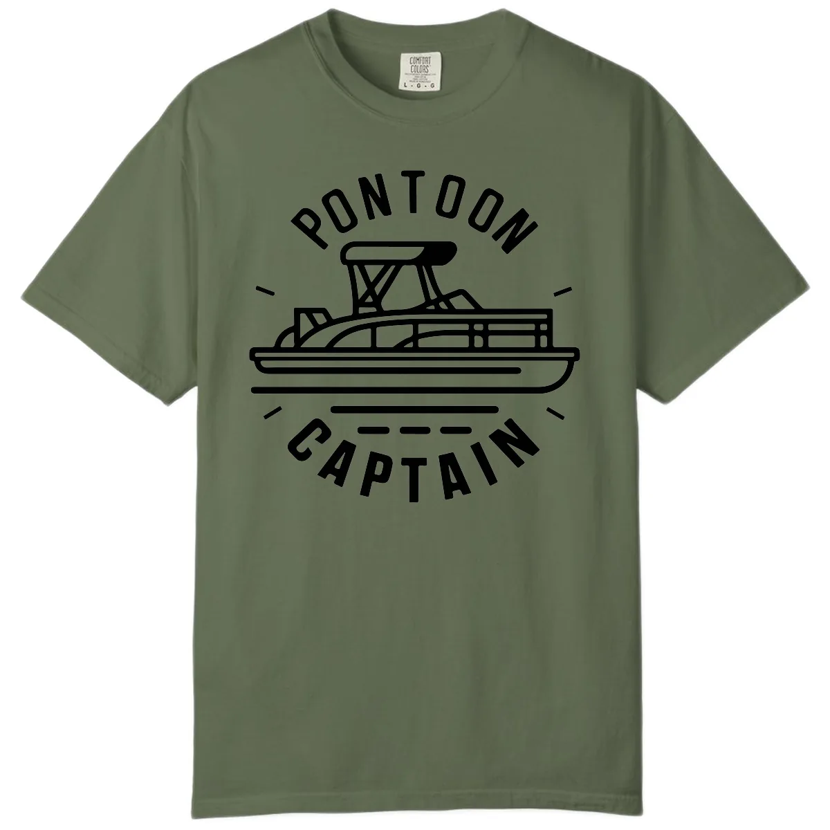 Pontoon Captain Nautical Design Comfort Color in Sage