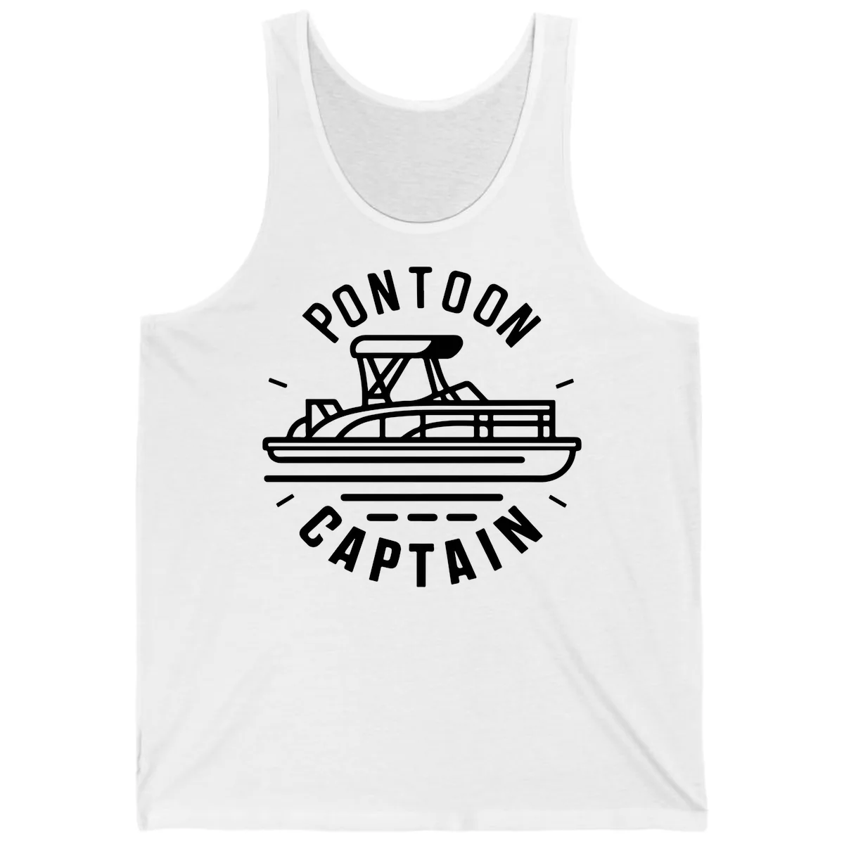 Pontoon Captain Nautical Design Tank in White