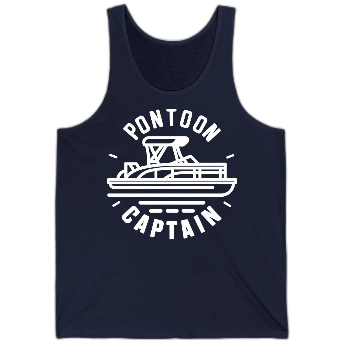 Pontoon Captain Nautical Design Tank in Navy